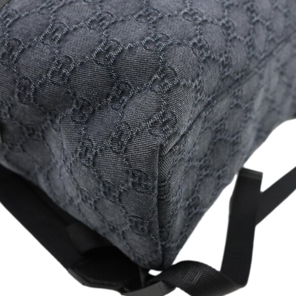 Gucci  Children\'s GG Denim Backpack Dark Grey 782708